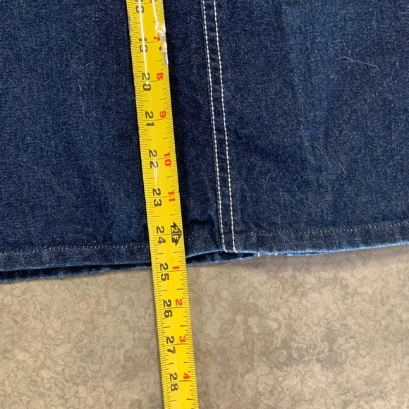 Vintage 80s Gitano Dark Denim Long Midi Jean Pencil Skirt M - Picture 7 of 11